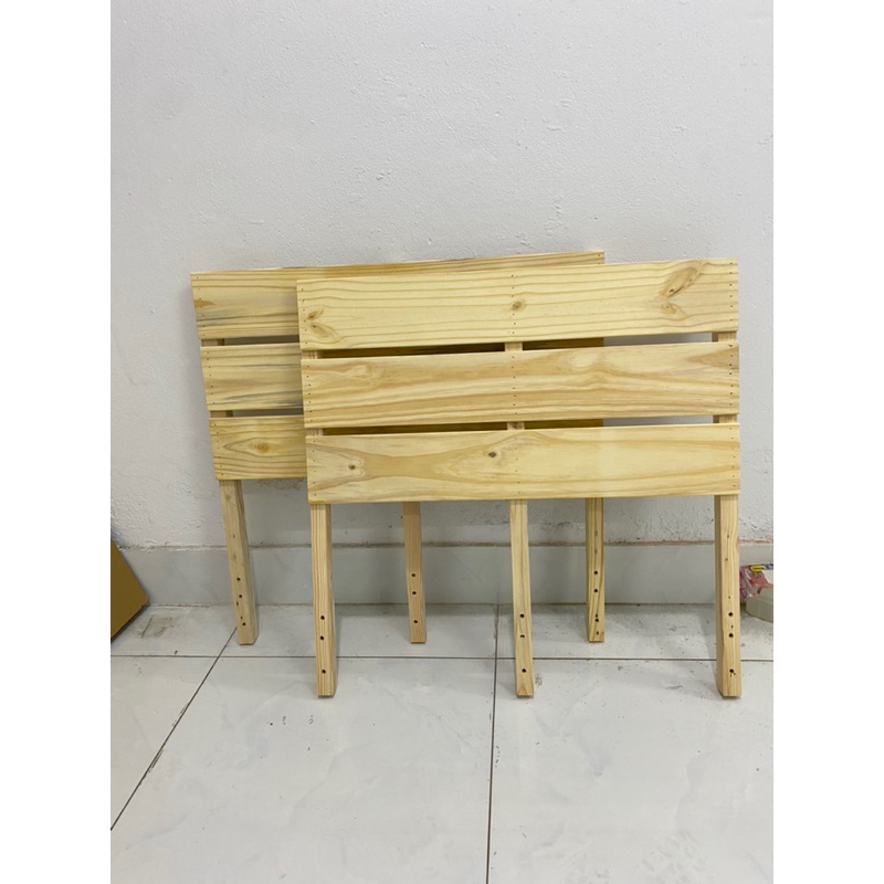 GƯỜNG PALLET GỖ THÔNG DECOR CHÂN CAO 20CM CÓ ĐẦU GIƯỜNG NHƯ HÌNH