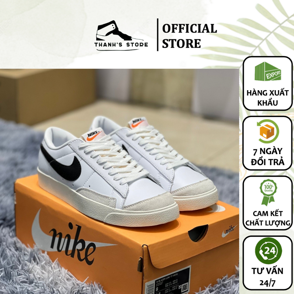Giày thể thao nữ trắng đen giày BLAZER LOW PLATFORM _ hàng xuất khẩu thời trang chính hãng - NBLPW