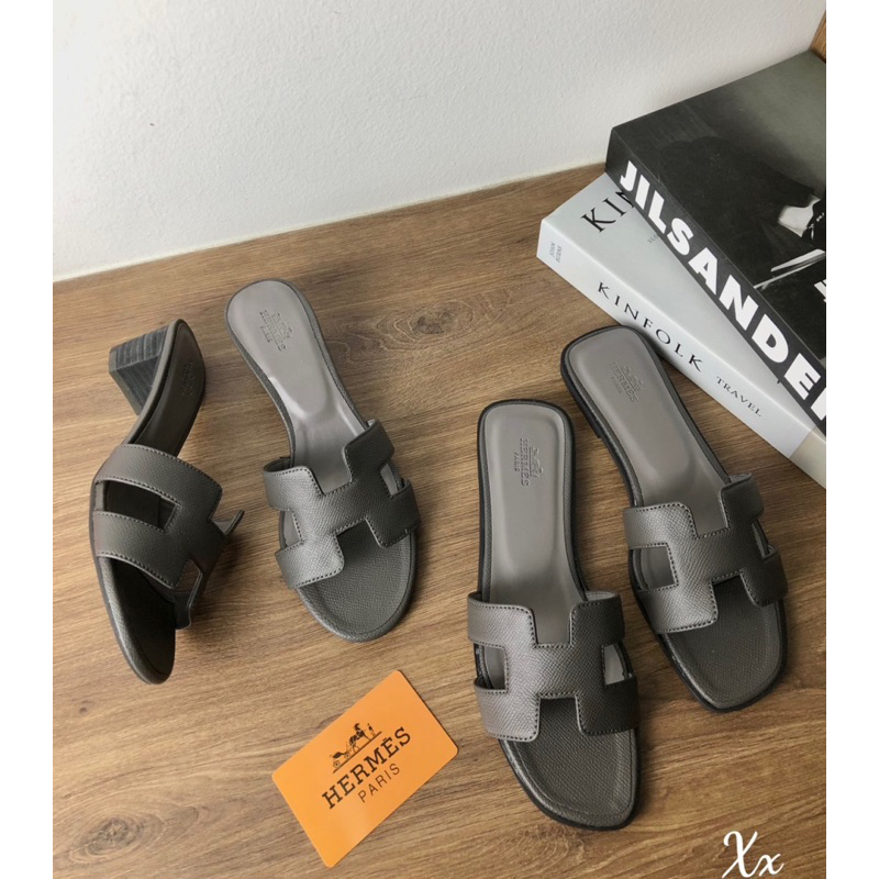 Guốc & Dép HM Ghi Đen Màu Mới Full Size 35-39  -  By Anh Dinh Phuong