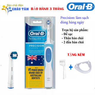 Bàn chải điện đánh răng tự động Oral-B + Tặng kèm nắp chụp đầu bàn chải.)