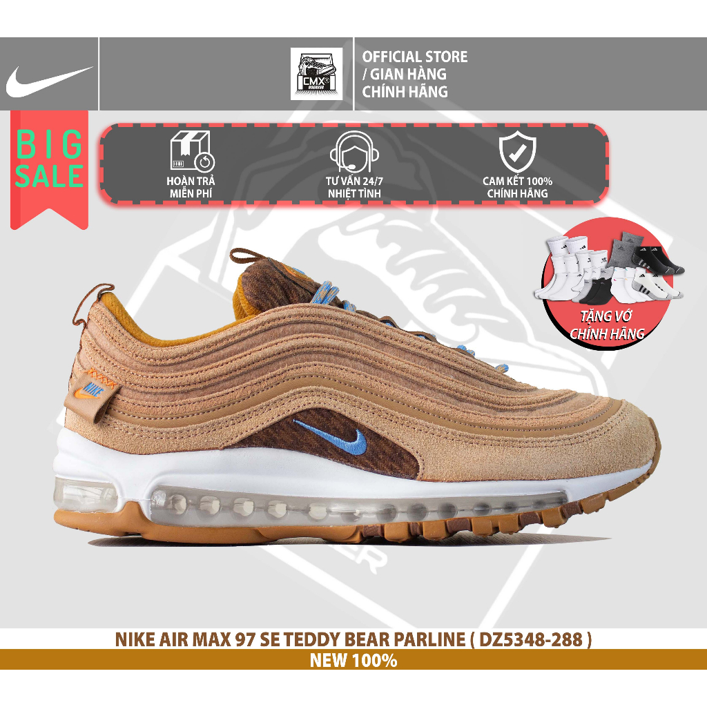 Giày Nike AIR MAX 97 SE TEDDY BEAR ( DZ5348-288 ) - AUTHENTIC 100%