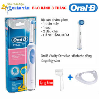 Bàn chải đánh răng điện Oral-B Sensitive Clean  +Tặng kèm 1 nắp bảo vệ đầu bàn chải
