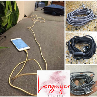 Cáp sạc điện thoại type-c bọc dù chống rối - chống đứt dài 3 mét