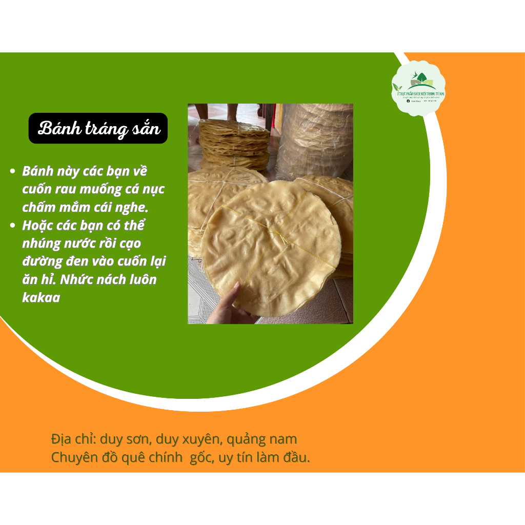 10 cái bánh Bánh tráng sắn - Đặc sản Quảng Nam - Đồ quê chính gốc