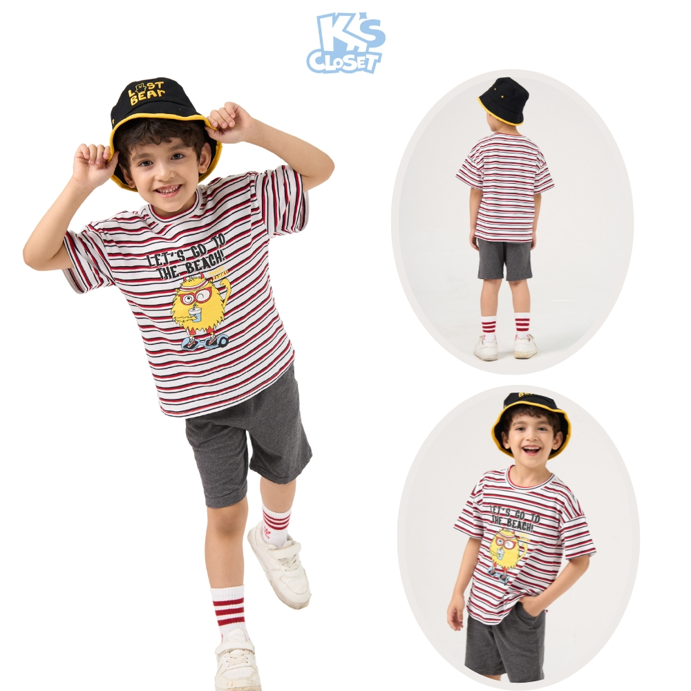 Bộ Quần Áo Cộc Tay Cho Bé  K'S CLOSET Chất Liệ Cotton Thoáng Mát (2 14 tuổi) E041THS
