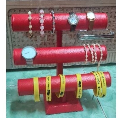 Trụ treo vòng tay, giá đỡ treo vòng tay, vòng2 đá phong thuỷ  bằng da 1 tầng, 2 tầng, 3 tầng