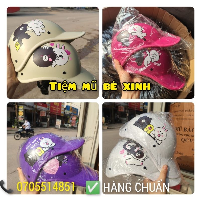 Mũ Bảo hiểm lưỡi trai 2 lớp  Kitty Sài gòn -