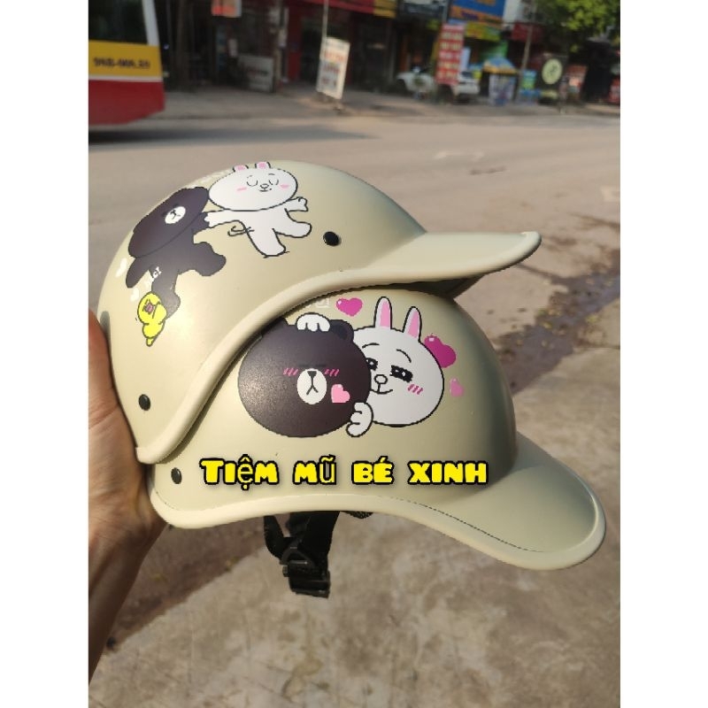 Mũ Bảo hiểm lưỡi trai 2 lớp  Kitty Sài gòn -