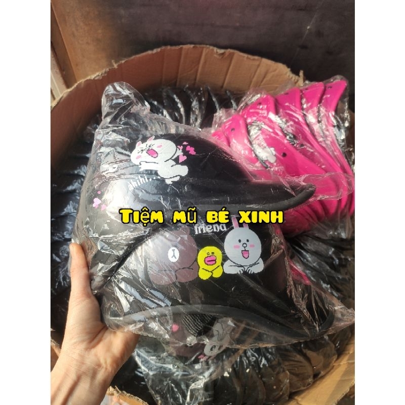 Mũ Bảo hiểm lưỡi trai 2 lớp  Kitty Sài gòn -