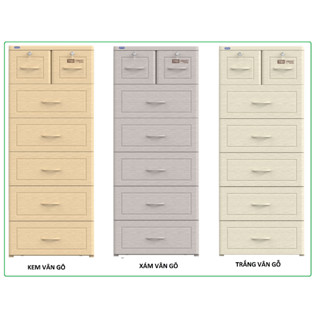 Tủ nhựa Duy Tân cao cấp 6 tầng mẫu VÂN GỖ