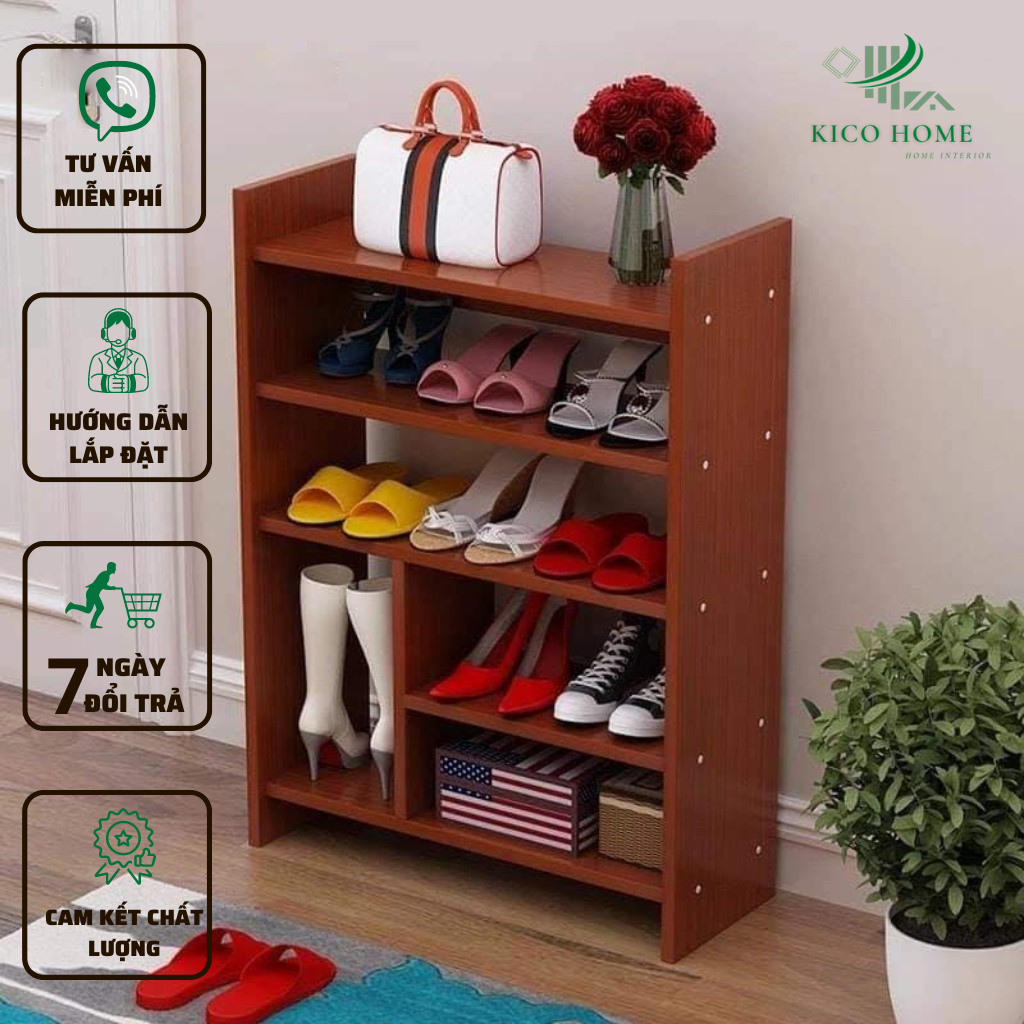 Kệ Giày Dép - Giá Giày Dép GD 103 Gỗ MDF Chống Ẩm Ngăn Cách Nhiều Tằng Để Đồ Gia Đình - KICO HOME
