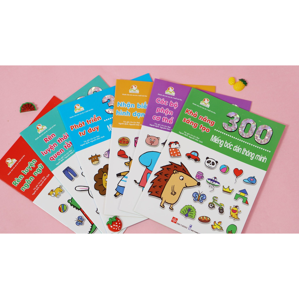 Shop Bố Ken: Sách 300 Miếng Bóc Dán Thông Minh Sticker Cho Bé 2-12 [100% Chuẩn NXB]