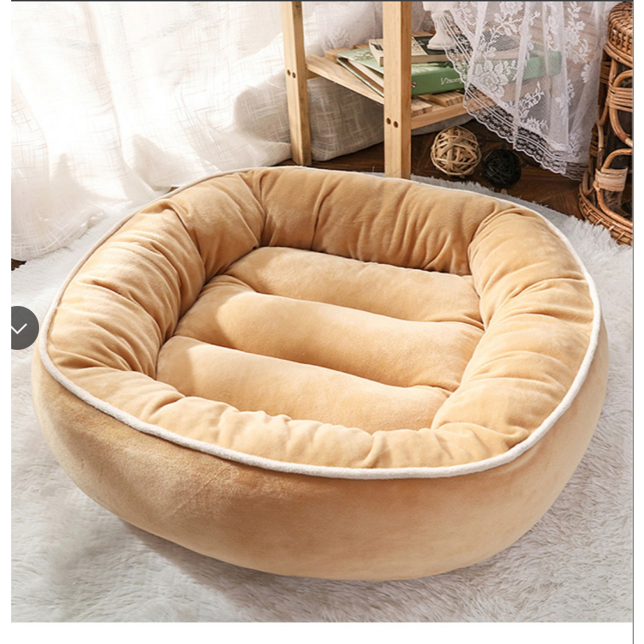 thảm đệm cho chó mèo tặng đồ chơi khúc xương (m viền trơn)