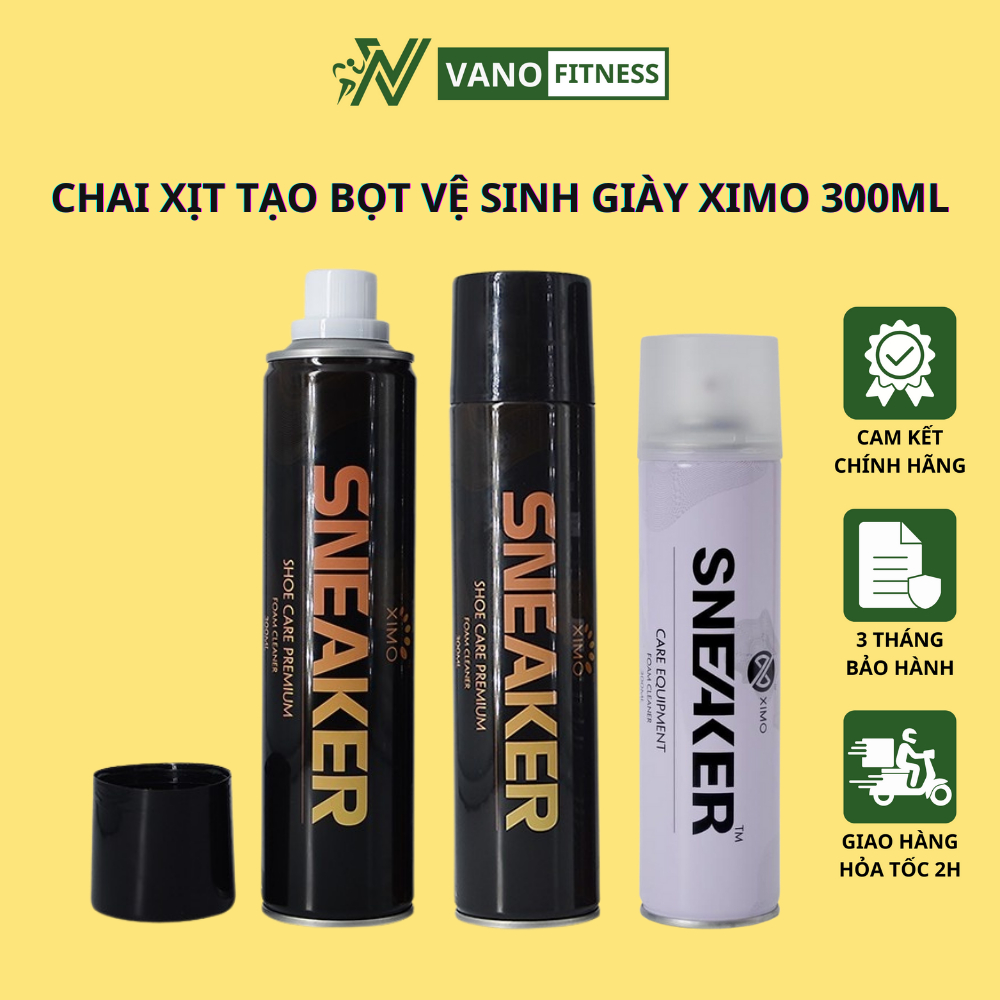 Chai Xịt Tạo Bọt Vệ Sinh Giày Sneaker, Bình Xịt Bọt Tuyết Giặt Khô Giày, Dung Dịch Vệ Sinh Giày Cao Cấp Ximo 300ML