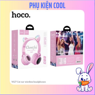 Tai nghe chụp tai bluetooth headphone tai nghe không dây tai mèo chính hãng Hoco W27