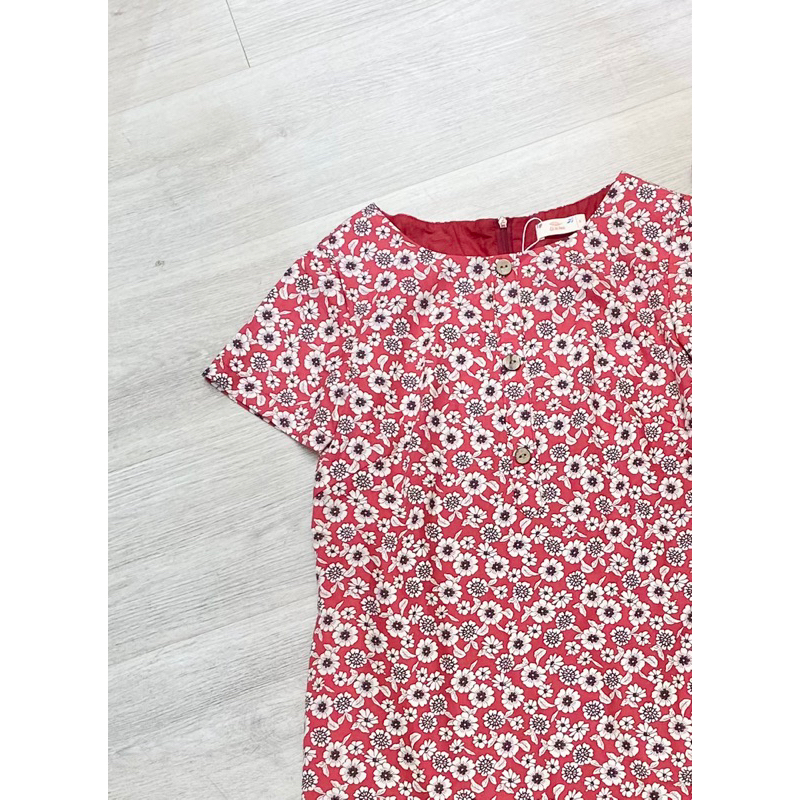 Váy Suông A Hoa Đỏ Thô Mát LÁ IN HOA