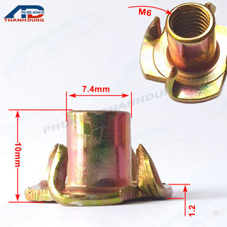 Tán Chấu M6x10 Bắt Gỗ