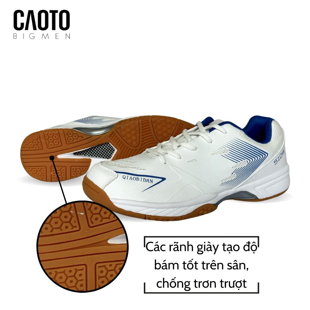 Giày Cầu Lông Bidan Màu Trắng Big Size - Giày Thể Thao Big Size Nam 45 46 47 48