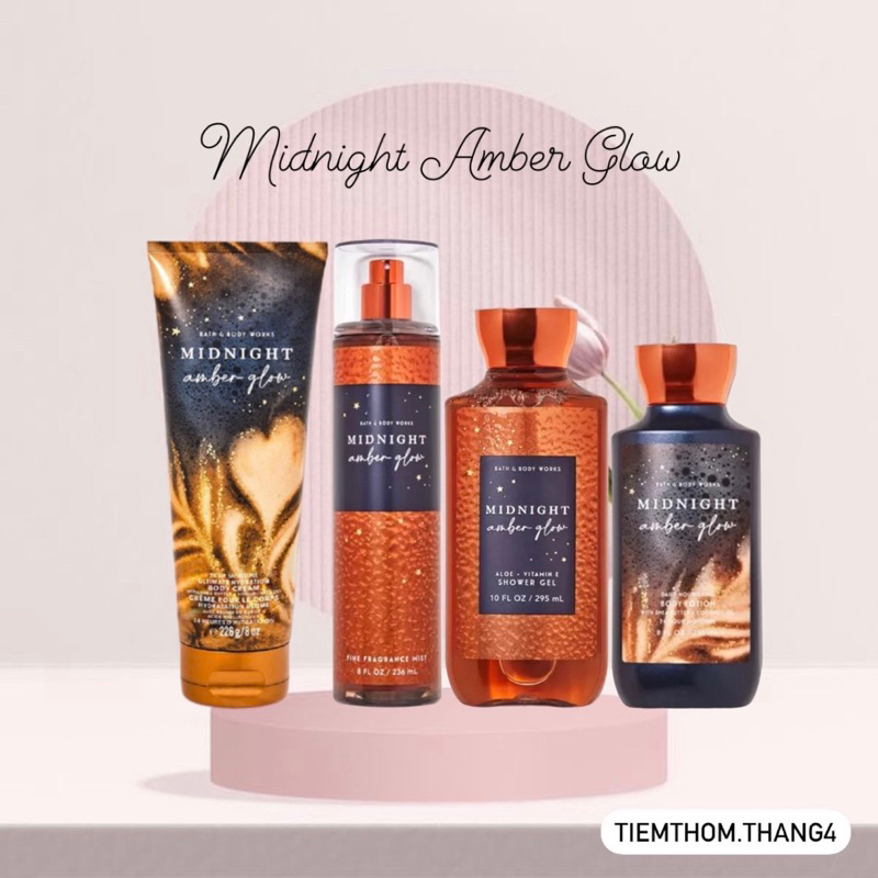 •𝐌𝐢𝐝𝐧𝐢𝐠𝐡𝐭 𝐀𝐦𝐛𝐞𝐫 𝐆𝐥𝐨𝐰• Bath & Body Works - Sản phẩm dưỡng và xịt thơm toàn thân dành cho nữ