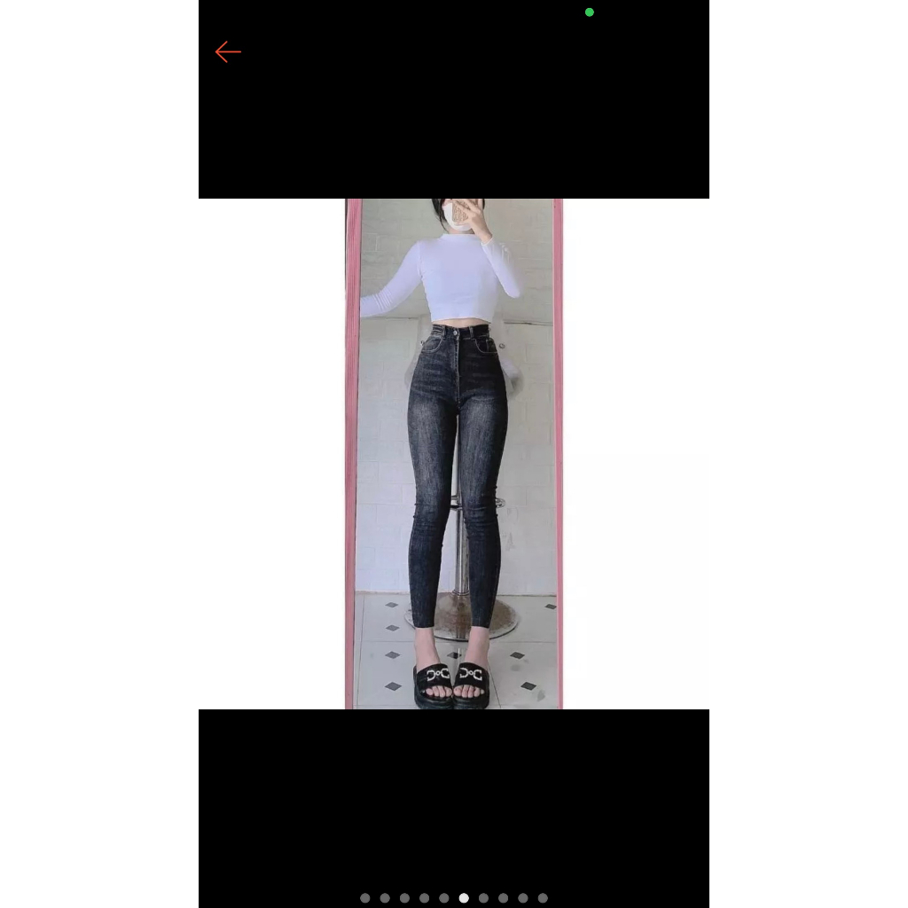 Quần Jeans Nữ Dáng Ôm Màu Xanh Túi Hộp Siêu Xinh - Chất Jean Co Giãn Chuẩn Form Siêu Tôn Dáng