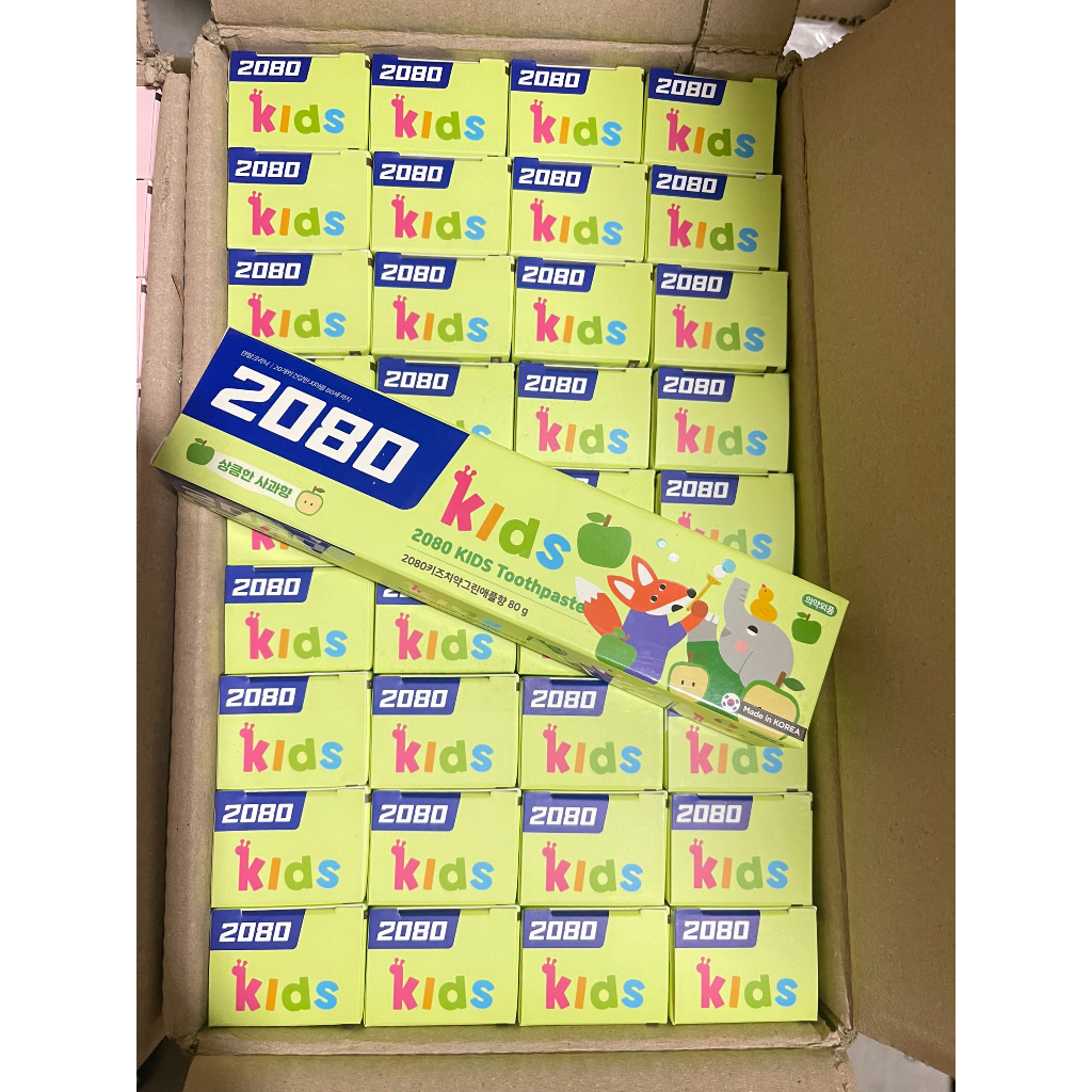 Kem đánh răng trẻ em Hàn Quốc cao cấp 2080 - 80g Hương Táo - Hương Dâu