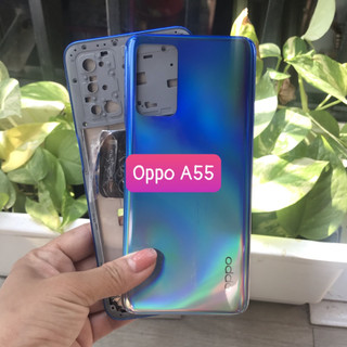 Bộ vỏ sườn oppo a55 4gb có kính camera. nút bấn