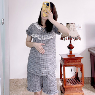 Bộ bầu mặc nhà nhún bèo xinh BB02