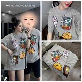 Áo Phông Áo Thun Nữ Tay Lỡ Dáng Thụng Đồ Đôi Cotton Freesize Bầu Bì 70kg Bon Chen Được mẫu SMOKING. TP16
