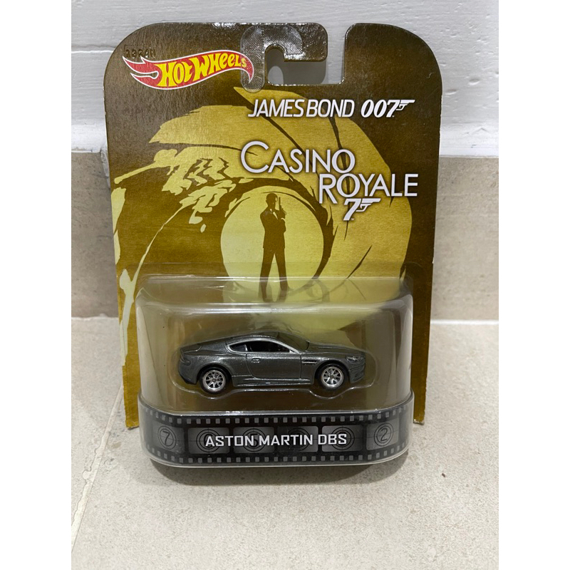 Xe mô hình đồ chơi bánh cao su Hotwheels 1:64 RETRO - JAMESBOND 007  - Aston Martin DBS