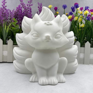 Tượng tô màu hot trend hô ly chín đuôi mini size 6cm-9cm