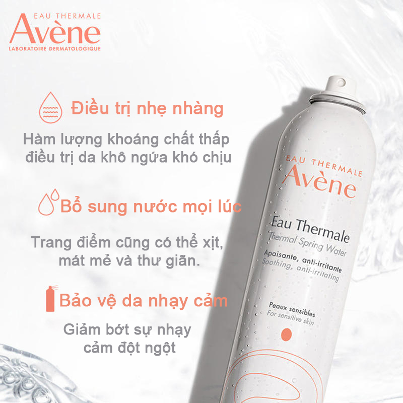 【Từ tp Hồ Chí Minh gửi hàng】Xịt khoáng avene Thermale Avène Spring Water 300ml Bổ sung nước hàng ngày, làm dịu da nhạy cảm
