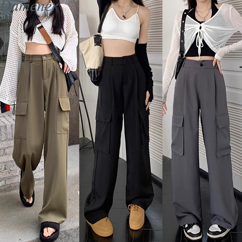 「 Damener 」 Quần dài culottes ống rộng nữ ⚡ tây vải đẹp không nhàu ⚡ culottes ulzzang nhiều màu basic ⚡ Quần ống đứng túi ngang