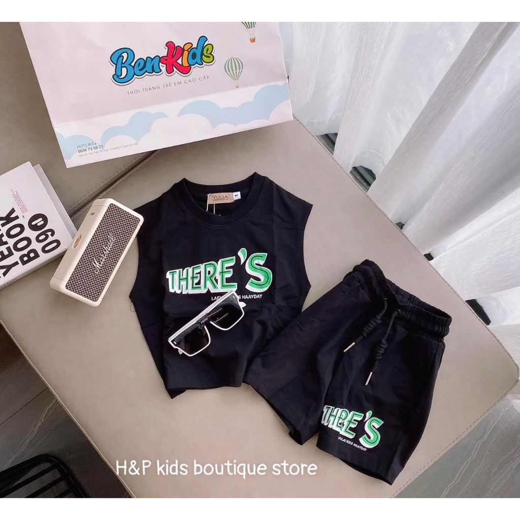 SALE_ Bộ ba lỗ phối chữ sành điệu cho bé size cho bé 10-20kg, chất mềm mịn, rất mát_Thoitrangbeyeu J&B Kids