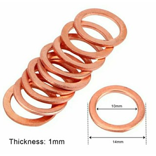 2 con long đền nhôm ốc nhớt ô tô 10x14mm