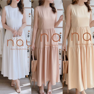 Đầm maxi tầng dáng basic