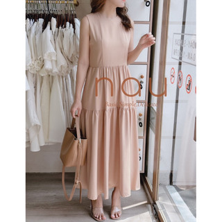 Đầm maxi tầng dáng basic