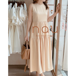 Đầm maxi tầng dáng basic