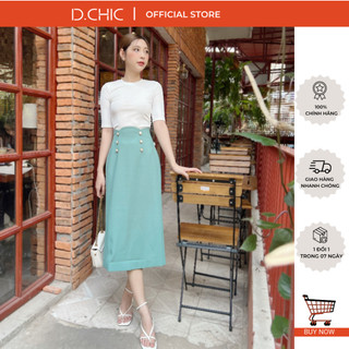 Chân váy bút chì dài đính 6 cúc d.chic ms: 382696