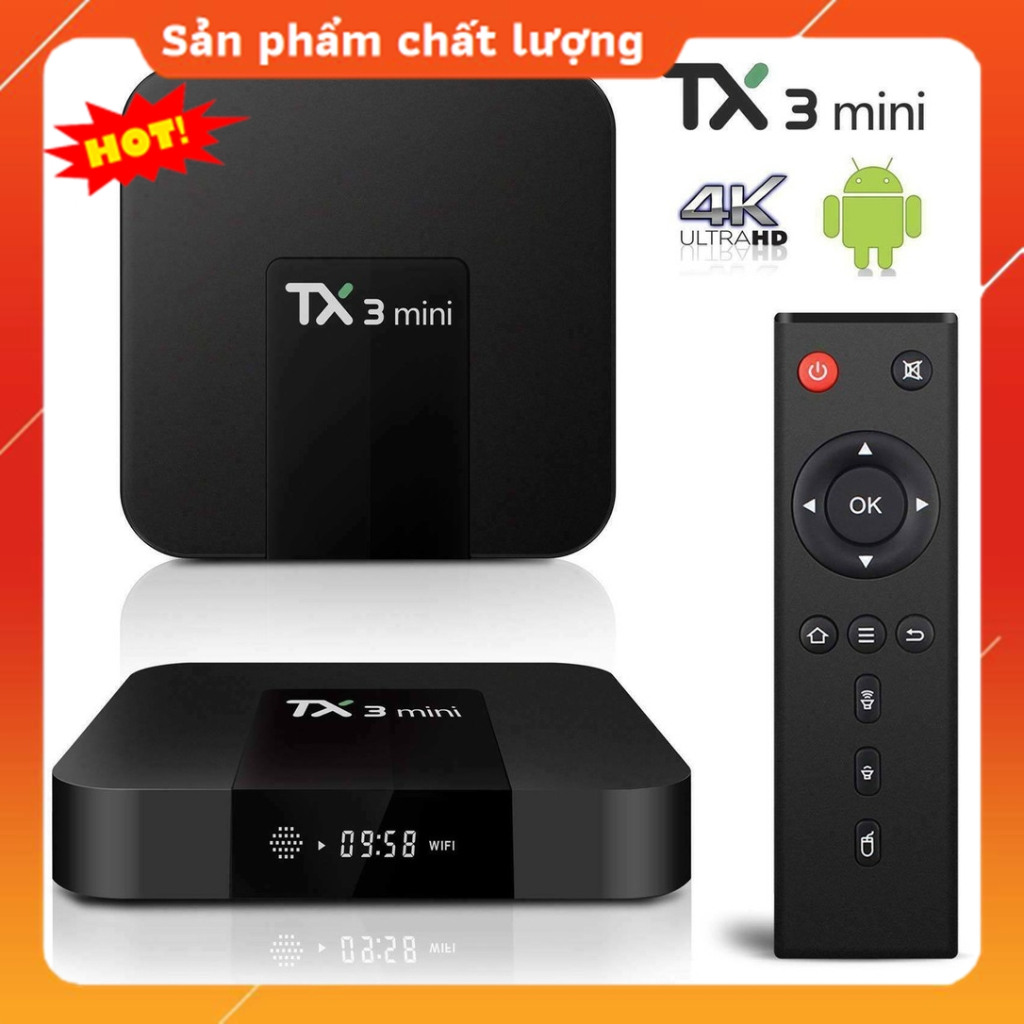 Android TV Box TX3 mini Pro 2023 - Ram 2GB, Android TV 10 - Siêu sale giá tốt