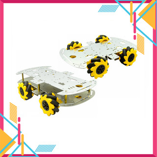 Khung Xe Robot 4 Bánh Mecanum Khung Nhôm Kim Loại