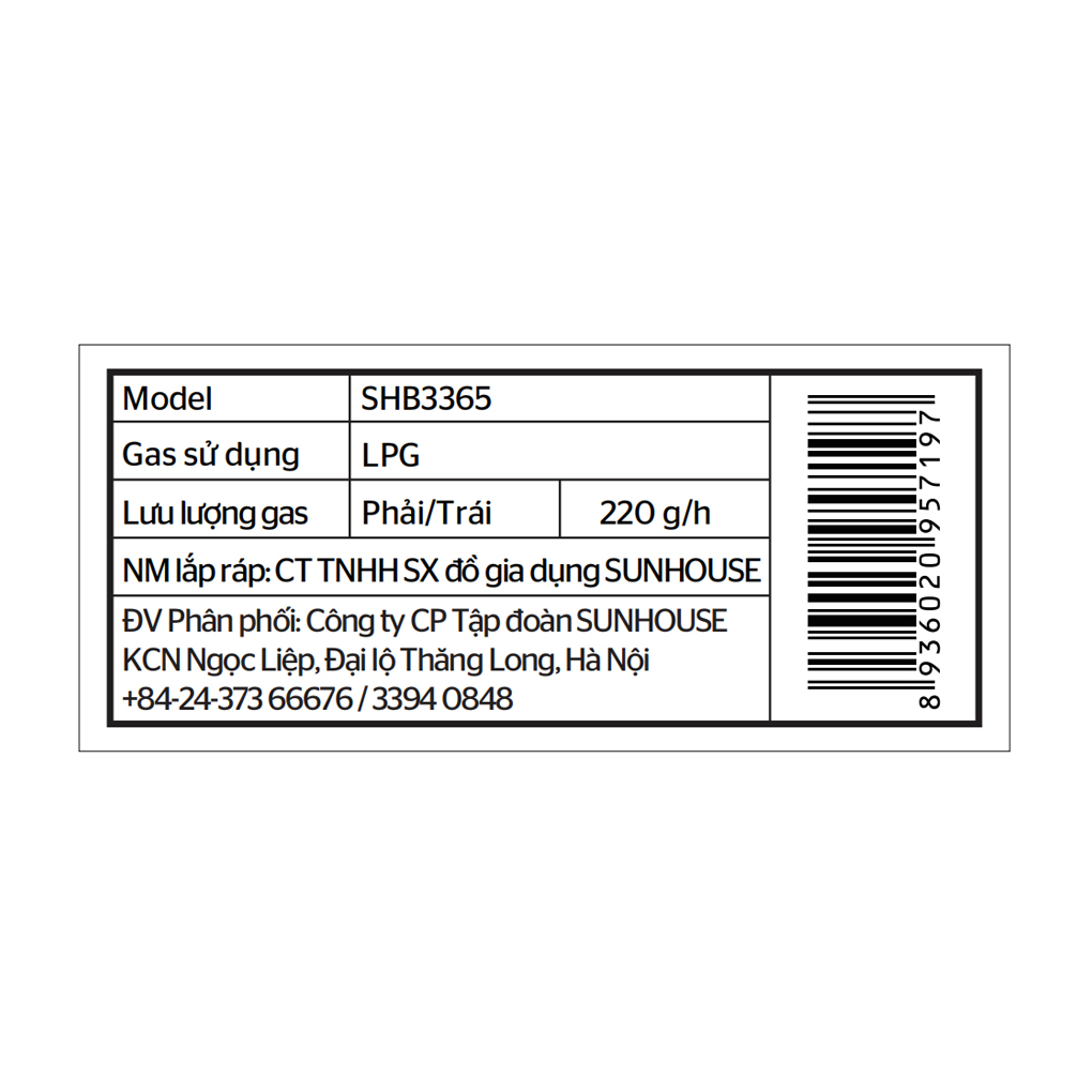 Bếp ga đôi Sunhouse SHB3365 hàng mới chính hãng 100%