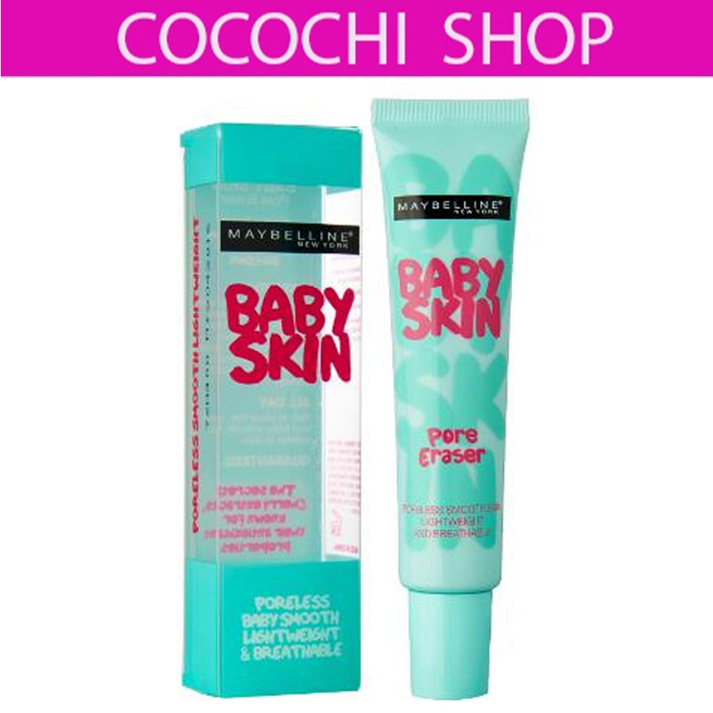 Kem Lót Baby Skin Maybelline Pore Eraser 22ml che khuyết điểm kiềm dầu phù hợp mọi loại da