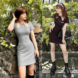 Đầm body tay ngắn cổ yếm cột dây thời trang XIXO cao cấp mã DAM0075