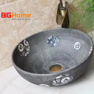 Chậu rửa lavabo gốm sứ nghệ thuật – Phong cách retro,Chậu sứ mỹ thuật - Lavabo mỹ thuật Mission
