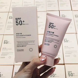 Kem Chống Nắng Nhau Thai Cừu Fengbiyi (60g) SPF 50+ PA++++ Eco Earth Power Bảo Vệ Da Khỏi Tia UV