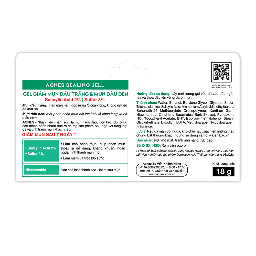 Gel Ngừa Mụn, Kháng Khuẩn Acnes Sealing Jell