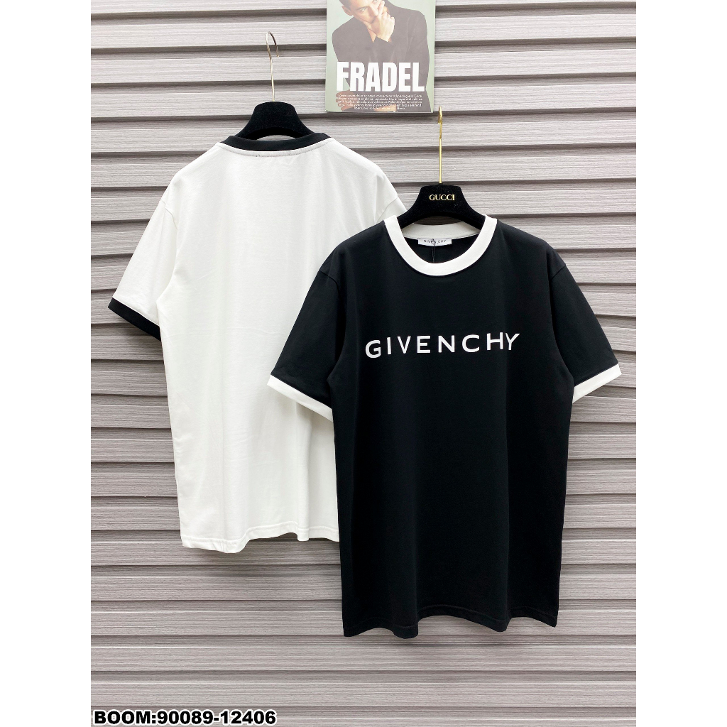 🔥Hot🔥Áo thun Givenchy in chữ phối bo thiết kế hot trend Nam nữ New 2023