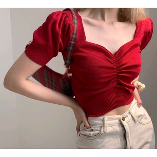 Áo croptop dệt kim (link đặt trên live)