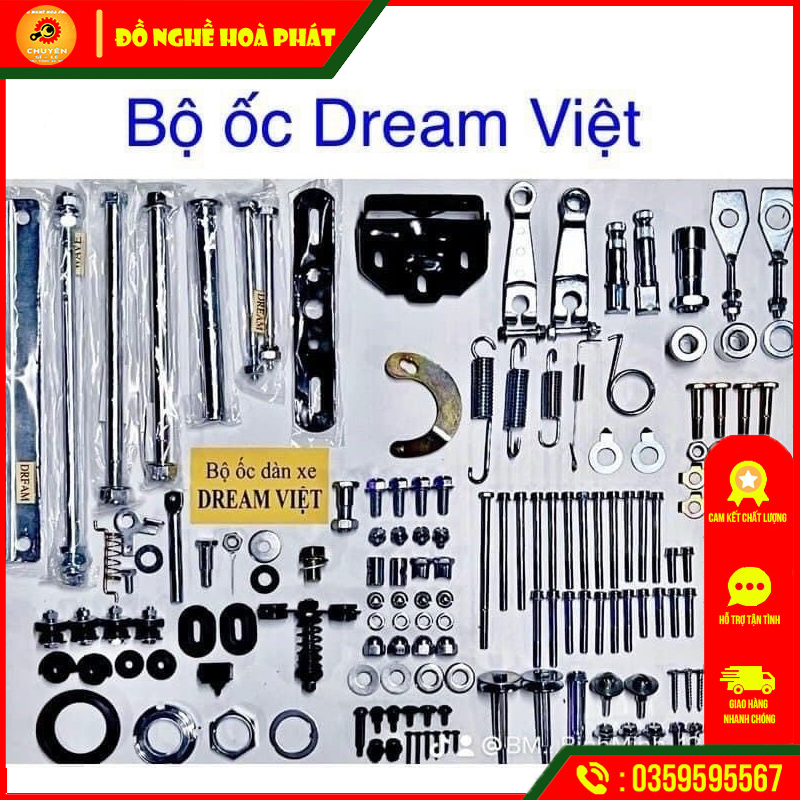 Bộ Ốc Xe Dream Thái, Việt - hàng tiêu chuẩn cao cấp