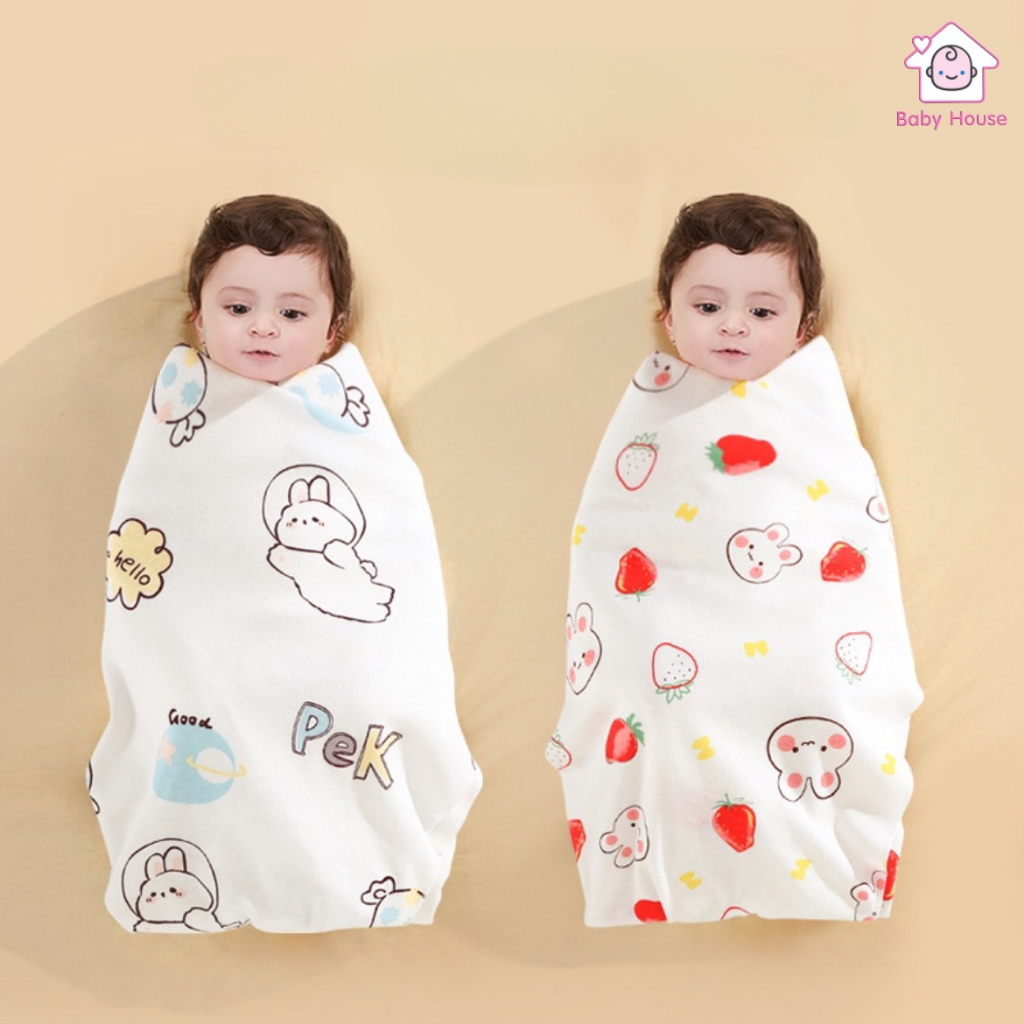 Chăn, Khăn ủ Cho Bé Sơ Sinh 100% cotton cao cấp, thoáng mát, mềm mịn (KĐ04)
